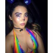 Mckayla Maroney collared and tagged for Halloween
