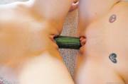 Sharing a cucumber