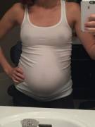 Friend's insanely sexy wife, Braless and pregnant: killer combination.