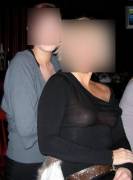 no bra in a bar with a friend of mine