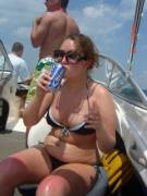 Bud Light on a Boat