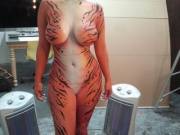 body paint and pierced