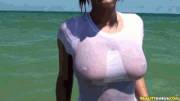 Wet T-Shirt with some Humongous Knockers