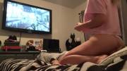 She sits on her boyfriend face while playing video game