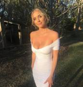 Tight white dress