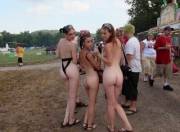Maybe an oldie but oh such a cluster of slutty festival beauties.