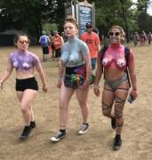 Glitter titties at Electric Forest