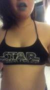 Blue lips crash space ships (more gif [f]un with the Star Wars bralette 