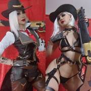 Ashe from Overwatch on/off cosplay by Felicia Vox [F]