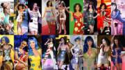 All of Katy Perry's shiny outfits.