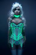 Glowing Trim Overbust Corset by Artifice Clothing.