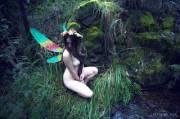 A friend took this pic of me - a sexy forest fairy! (xpost /r/sexybutnotporn)