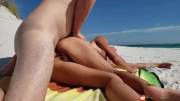 The beach is perfect [f]or cu[m]ming deep in her ass!
