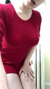 [f] sweater and a buttplug