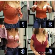 Wife cant decide what top looks best, I said buy them all. What do you think?
