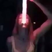 Sexy Slut Swallowing A Glowing Dildo 