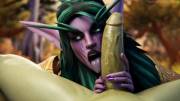 Tyrande playing with a big dick (Midnightnsfw) [World of Warcraft]