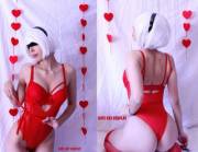Front and back of 2B with Valentine's Day lingerie! by Kate Key (self)
