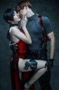 "You'll be in danger if you decide to stay with me. I know I've only known you for a short time, but I really do enjoy being with you, Leon." | Ada Wong and Leon Kennedy by CarryKey and Lucher (self)