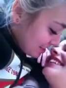 Teen lesbian girls sweet selfie kissing