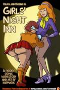 Velma and Daphne in: Girl's Night Inn (karmagik) [Scooby Doo, Velma Dinkley, Daphne Blake, Shaggy Rogers, Fred Jones]