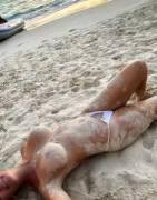 Bikini bottoms on the beach 