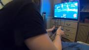 Letting my boyfriend fuck me while I play video games [GIF]