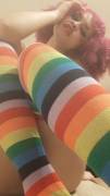 I've been loving rainbow socks lately