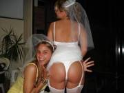 A bride and friend