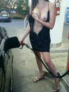 Fun at the gas station