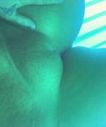 Tanning Her Phat Pussy