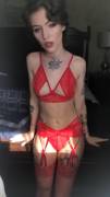 Feeling cute in my red lingerie [OC]