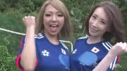 Japanese soccer babes (Aya Kisaki &amp; Hikari) give BJs &amp; get creampied (Uncensored)