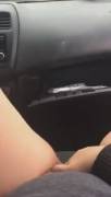Dirty girl destroys her car with pee
