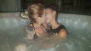 Hot Tub With an amateur Girl and sexy cuckquean wife