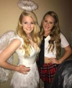 Angel and school girl