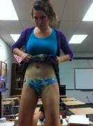 Classroom Panty Flash!
