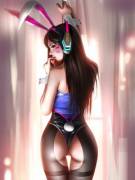 D.Va Playboy Bunny style. (Liang-Xing)