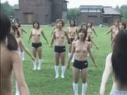 [GIF] Japanese High School Girls Perform a Topless Outdoor Workout