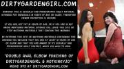 Double anal elbow fisting and punching of Dirtygardengirl &amp; Hotkinkyjo (large prolapse included)