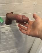 [OC] I built a gloryhole and surprised my boyfriend when he came home. I think it worked out pretty well