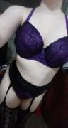 purple and black lace