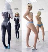 Spider Gwen On and Off. Which one you like more? ~ by Evenink_cosplay