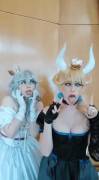 Lunathecat_chan and Pandebarrawr as Boosette and Bowsette [SELF] [f] [OC]