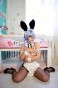 Naughty bunny Rem waiting for you, Master! ~ by Evenink_cosplay