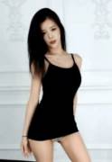 [GIF] Extremely Hot Amateur KPOP Dancer in a Short Black Dress - Panties Showing