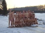 Naked team photo