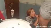 Cum shot in the bathrom