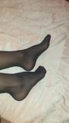 My feet in pantyhose!