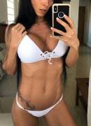 White bikini selfie 35f
